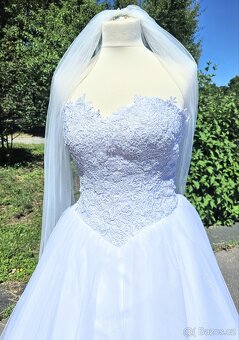 NOVÉ princeznovské svatební šaty KORZETOVÉ - 3