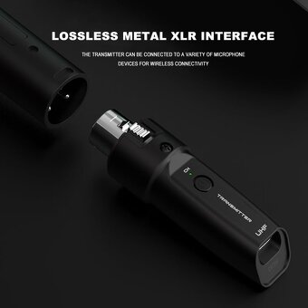 Převodník bezdrátového UHF Systém XLR pro 2 mikrofony - 3