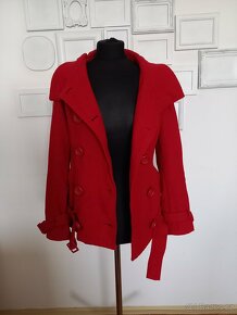 červený kabát s vlnou - 3