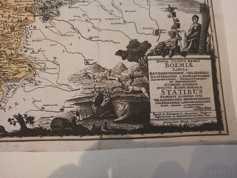 Reprodukce Vogt, Jan Jiří Mořic Mapa Čech 1712 - 3