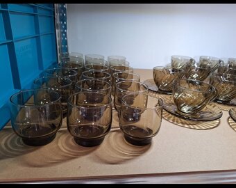 Kávový set kouřové sklo - 3