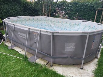 Nadzemní ovalný  bazén Bestway komplet s příslušenstvím - 3