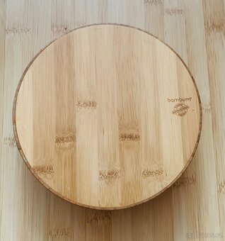 Velká bambusová krabička, dóza, šperkovnice - 3