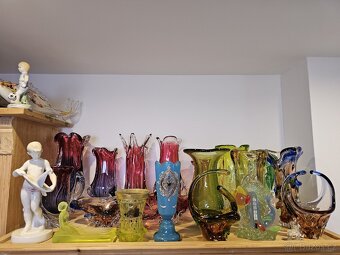 Sbírám STARÉ VÁZY, RETRO FIGURKY, SKLO, PORCELÁN HUTNÍ SKLO - 3