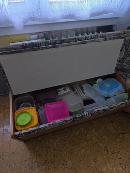 Retro jídelní lavice s úložným prostorem - 3