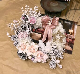 Vánoční věnec Zimní pohádka White Christmas 50 cm - 3