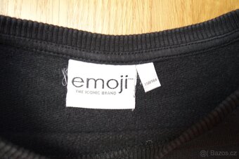 Černá dívčí mikina se smajlíkem vel.158/164 - 3