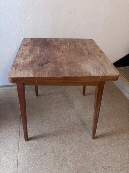 Rozkladaci dreveny stolek vintage - 3