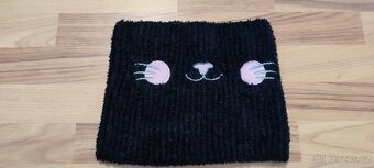 Dětský set nákrčník a rukavice kočka - 3