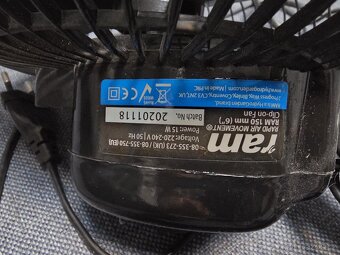 Ventilátor s klipsnou RAM 15W, 2 rychlosti, průměr 15cm - 3