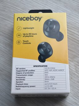 Prodám sluchátka Niceboy Pods 4 - úplně nové, zabalené - 3
