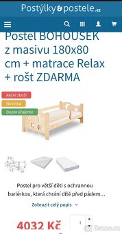 Postel s kvalitní matrací a šuplíkem - 3