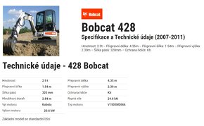 Prodám minibagr bobcat - 3