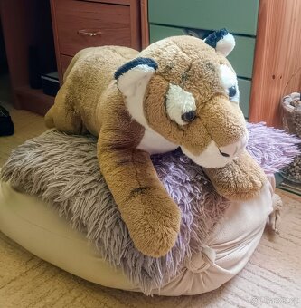 Velký - PLYŠOVÝ TYGR. Délka: 65 cm. Top stav Vhodný i jako - 3