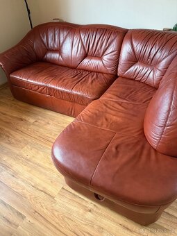 Kožená sedačka + křeslo - 3