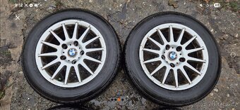 Alu kola R15 5x120, BMW letní 205/60 e36 - 3
