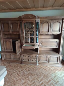 Obývací stěna, dvířka dub masiv - 3