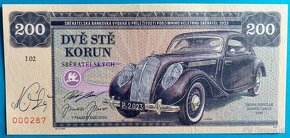 4 ks bankovek z řady auta Zlatá sbírka V. Zapadlíka - 3