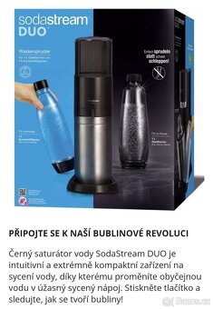 SODASTREAM DUO ČERNÝ BEZ BOMBIČKY A BEZ SKLENĚNÉ LAHVE - 3