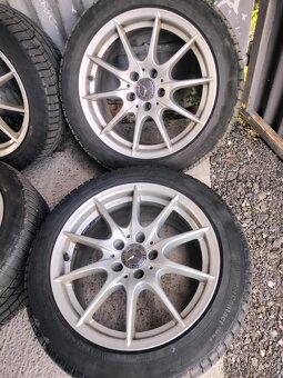 4ks alu disky orig. Mercedes 5x112 R17 pneu 245/45 R17 7mm - 3