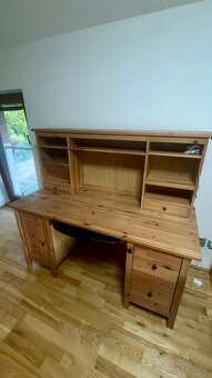 Psací stůl z masivu Hemnes včetně nástavby - 3