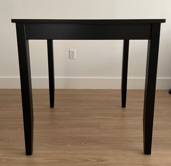 Černý stůl Ikea Lerhamn 75x75cm jako nový - 3