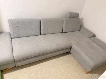 Rozkládací Rohová sedačka šedá - 3