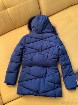 Divčí zimni tmavěmodrá bunda - 3