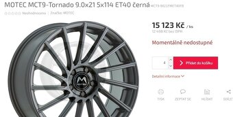 21A alu kola original Motec pro Ford Mustang - 5x114,3 R21 - 3