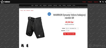 Hokejové návleky Warrior Dynasty (červené) - velikost L + XL - 3