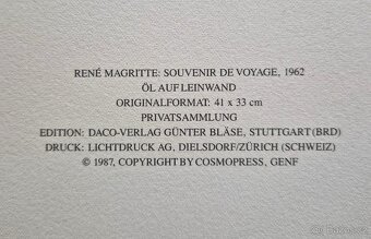 René Magritté - Souvenir de Voyage (1962) Granolitografia, - 3