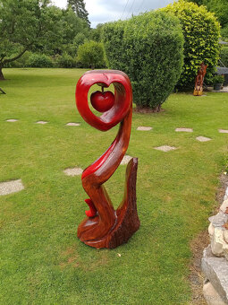 Dřevěné sochy - Srdcový abstrakt 2 - 3