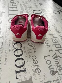 Dětské bílo - růžové botky Adidas, vel. 23 - 3