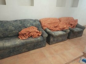 Pohovka + 2x křeslo - 3