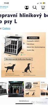 Hliníková klec pro psa velikost L - 3