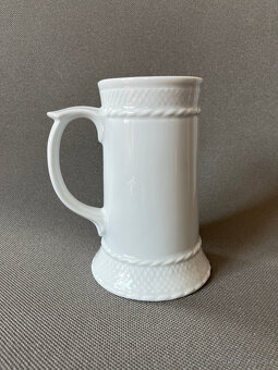 Bílý porcelánový pivní korbel 500ml, Lorke Německo - 3