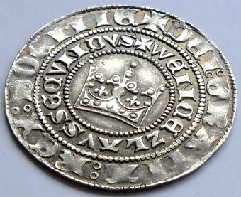 Václav II., pražský groš (1300–1305), přesná novoražba, Ag - 3