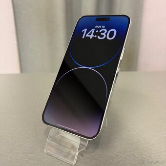 iPhone 14 Pro Max 128GB silver, pěkný stav, rok záruka - 3