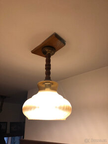 3ks stropní svítidlo lustr ze skla včetně úsporných zářivek - 3