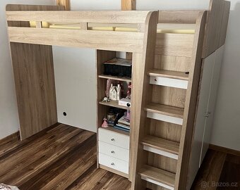 Dětská patrová postel se skříní - 3