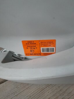 Autosedacka Britax Romer King II, 9-18kg - 3