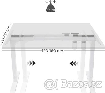 Nový elektrický výškově nastavitelný psací stůl - 3