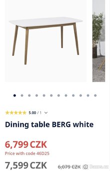 Dining table BERG (Size 150×80×76) - 3