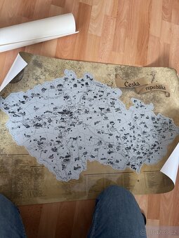 Turistická stírací mapa Česká republika 60x90 - 3
