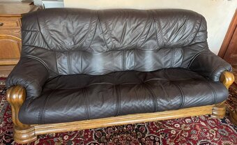 Rustikální kožená sedací souprava,6089 - 3