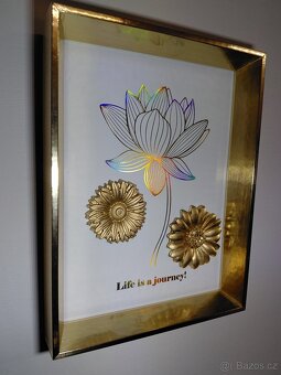 Valentýn gold obraz & 3D květy 1/1 - 3