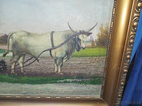 Aukční obraz. J. Šustek olej na plátně - 3
