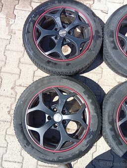 Prodám ALU kola 5x112, zimní pneu 205 55 16, 6,5jx16, Et 42 - 3