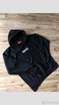 Supreme box logo hooded mikina černá - 3