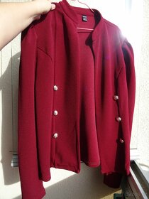 Dámské vínové sako - velikost L - 3